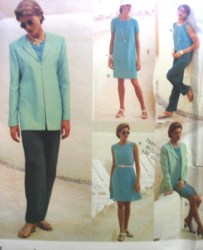 1594 EZ JACKET,SS DRESS,TOP,PANTS,WRAP SKIRT PATTERN 12-16
